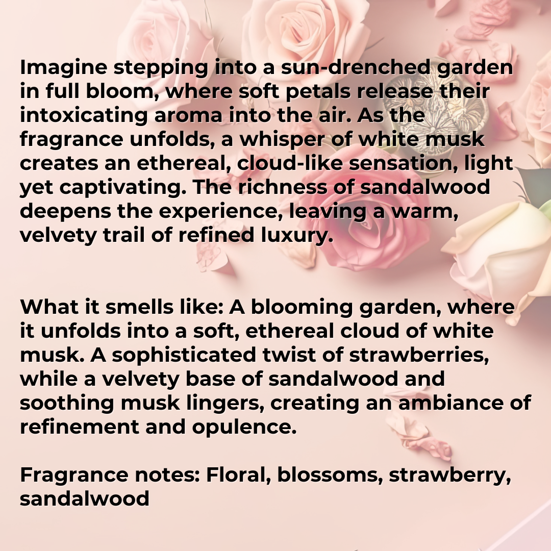 Amor 10oz Luxury Soy Candle – Gardenia, Strawberry & Sandalwood | Wood Wick, Clean Burning, Romantic Floral Home Fragrance