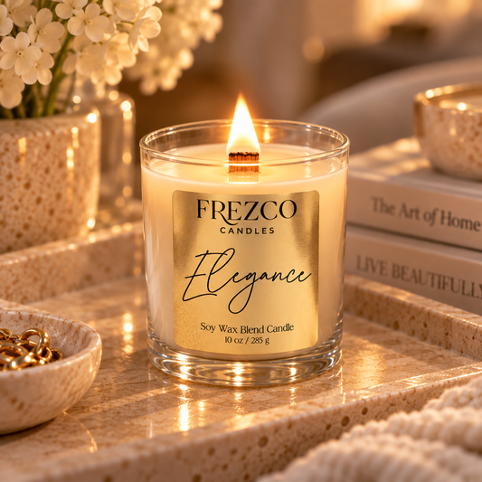 Elegance – Mahogany Teakwood · Cocoa Butter | Wood Wick Candle | 10 oz