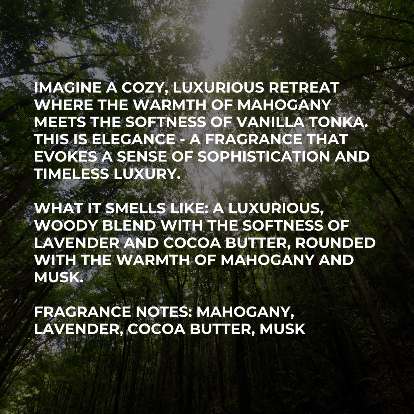 Elegance 10oz Luxury Soy Candle – Mahogany, Cocoa Butter & Lavender | Wood Wick, Clean Burning Home Fragrance