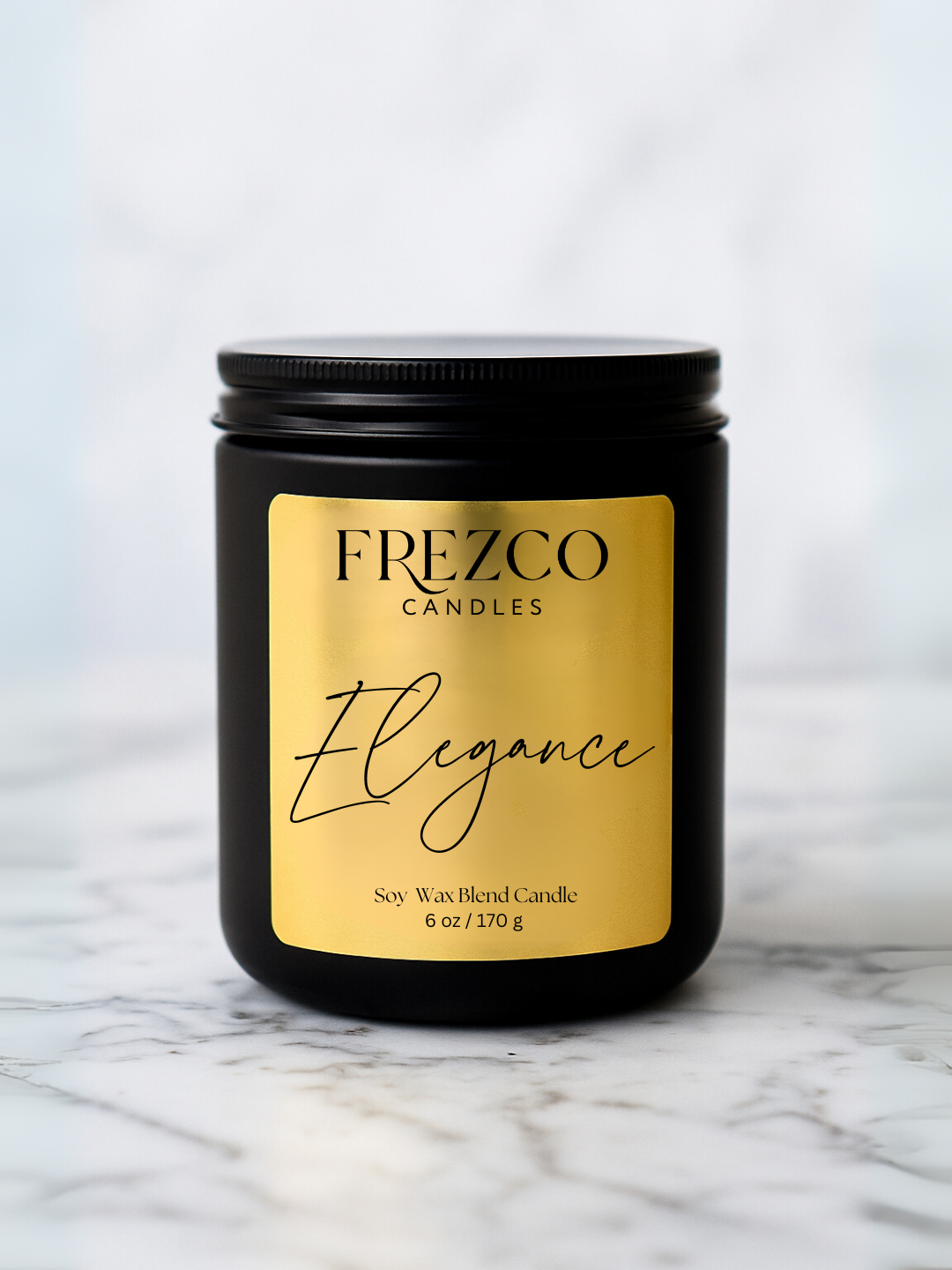 Elegance 6oz Luxury Soy Candle – Mahogany, Cocoa Butter & Lavender | Wood Wick, Clean Burning Home Fragrancen Burning Home Fragrance