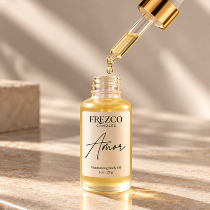 Amor – Gardenia · Strawberry · Sandalwood | Luxury Hydrating Body Oil | 1 oz