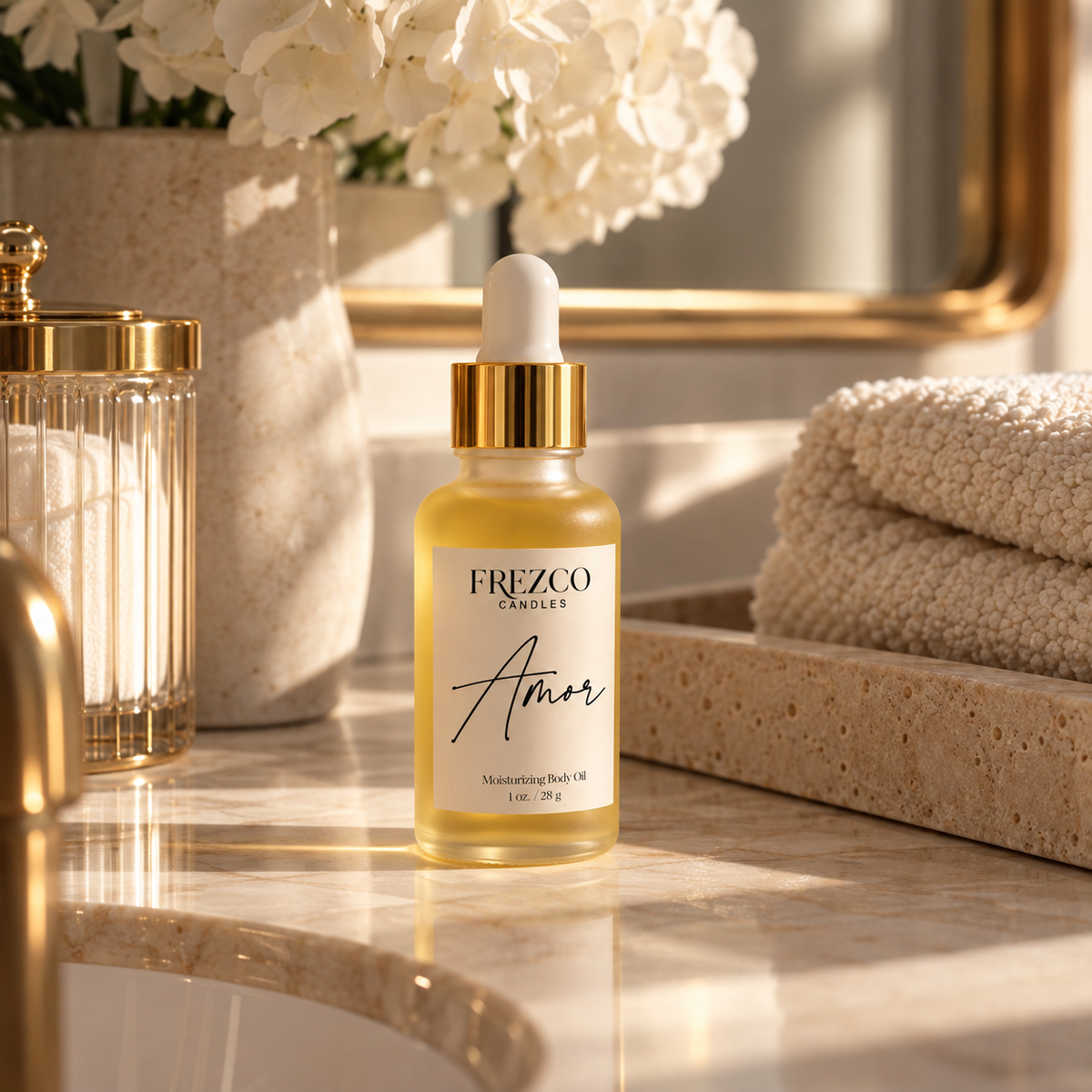 Amor – Gardenia · Strawberry · Sandalwood | Luxury Hydrating Body Oil | 1 oz