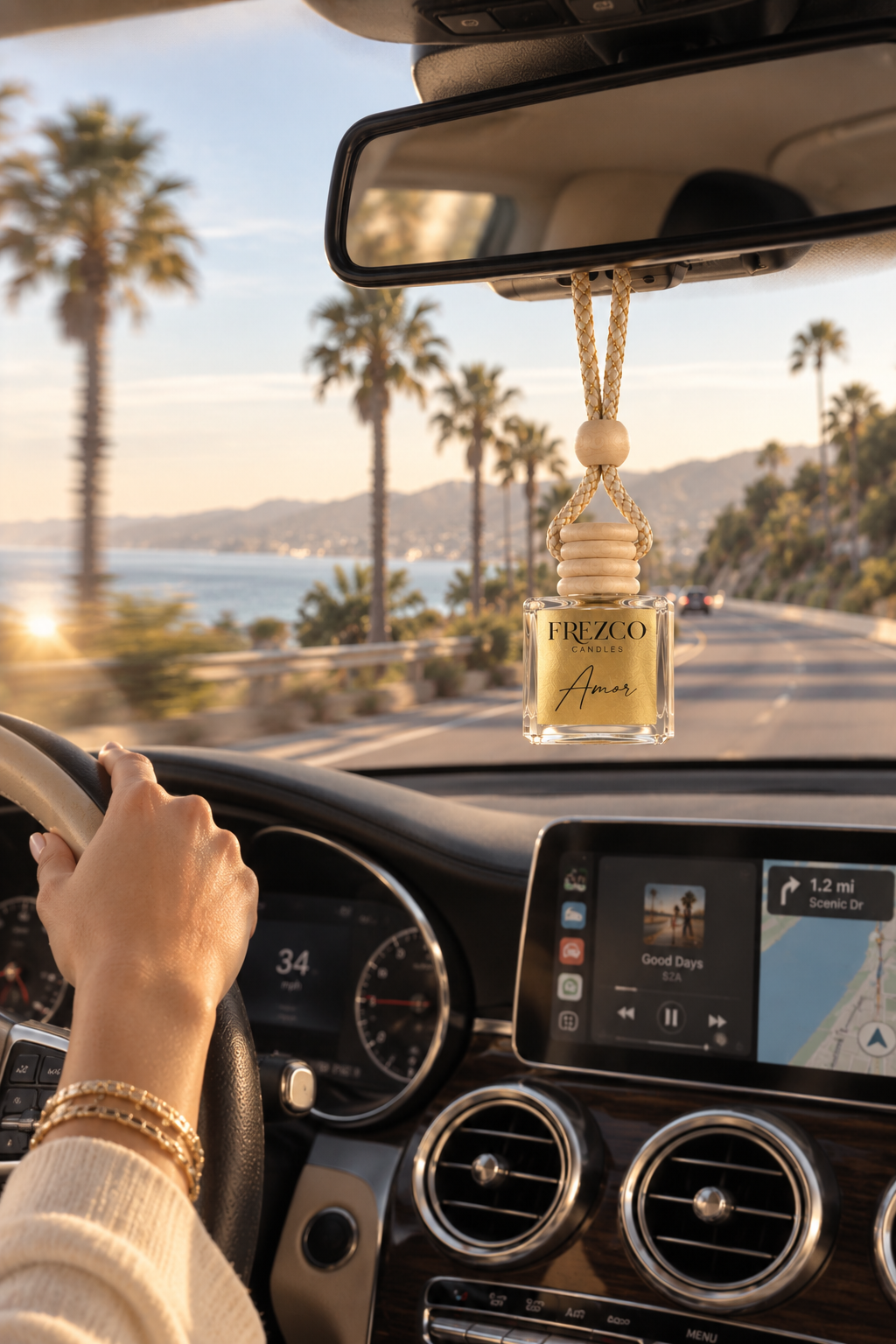 Amor Car Diffuser – Luxury Hanging Car Air Freshener by Frezco