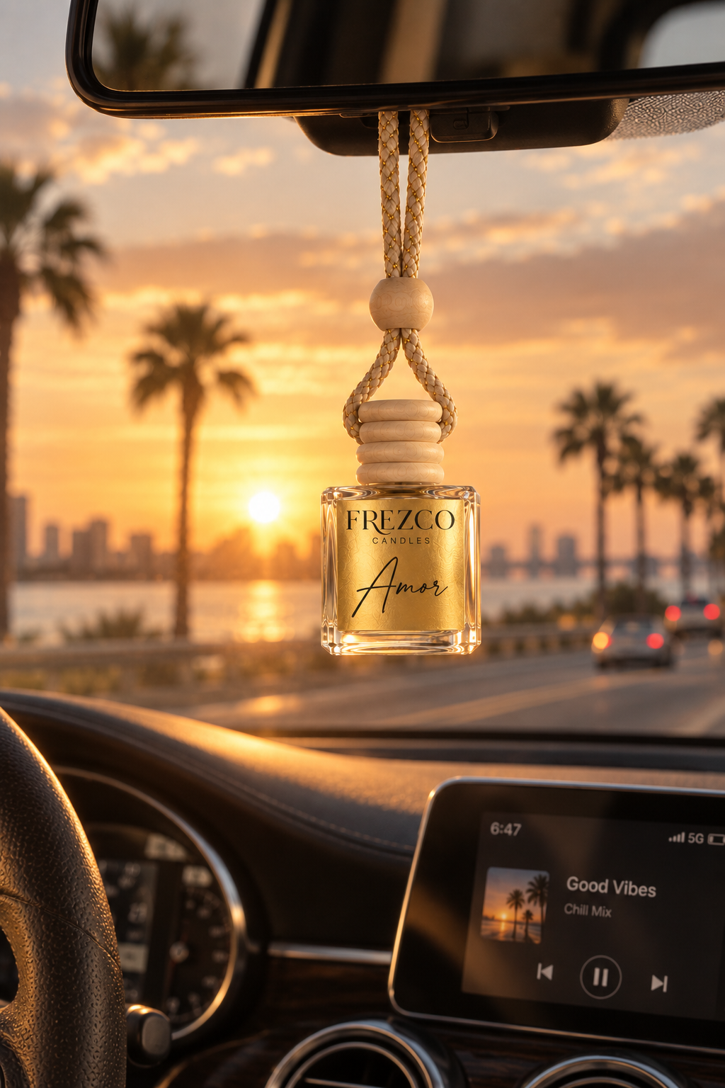 Amor Car Diffuser – Luxury Hanging Car Air Freshener by Frezco