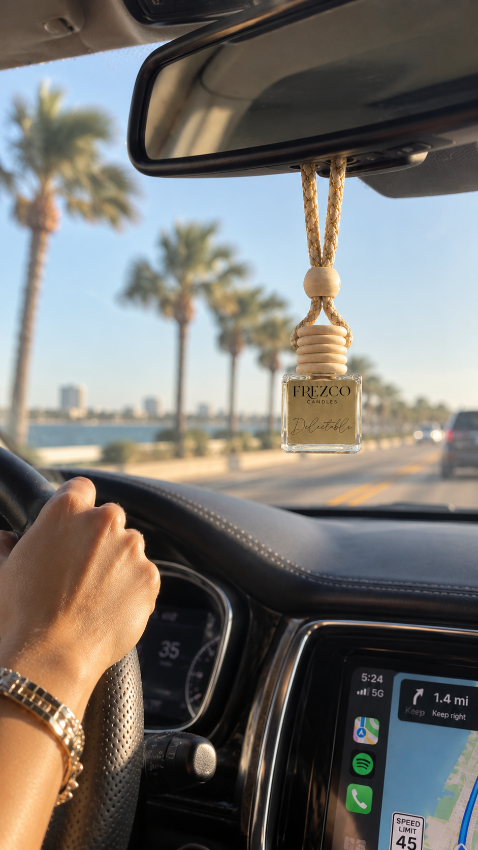 Delectable Car Diffuser – Luxury Hanging Car Air Freshener by Frezco