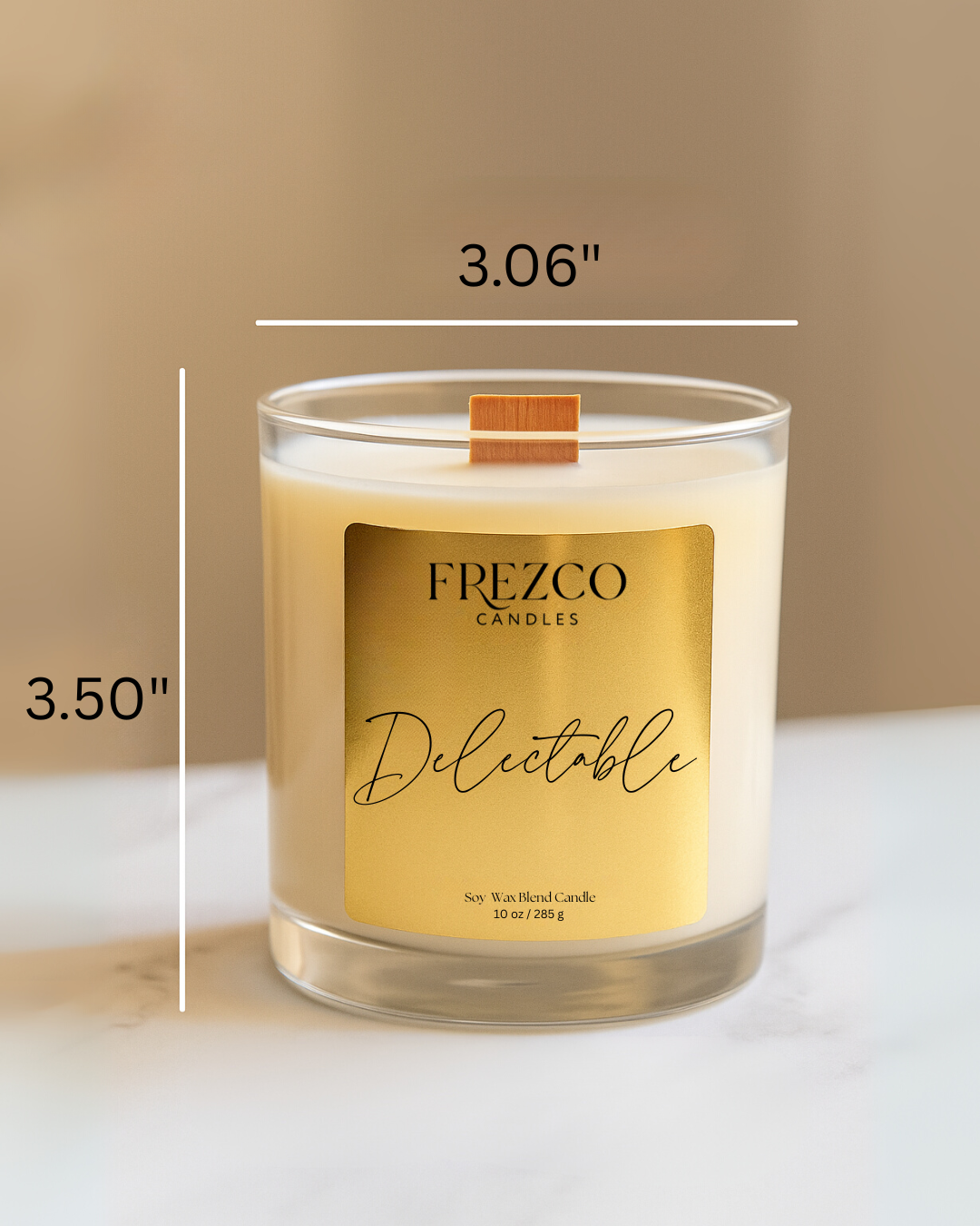 Delectable 10oz Luxury Soy Candle – Strawberry, Guava & Vanilla | Wood Wick, Clean Burning Home Fragrance