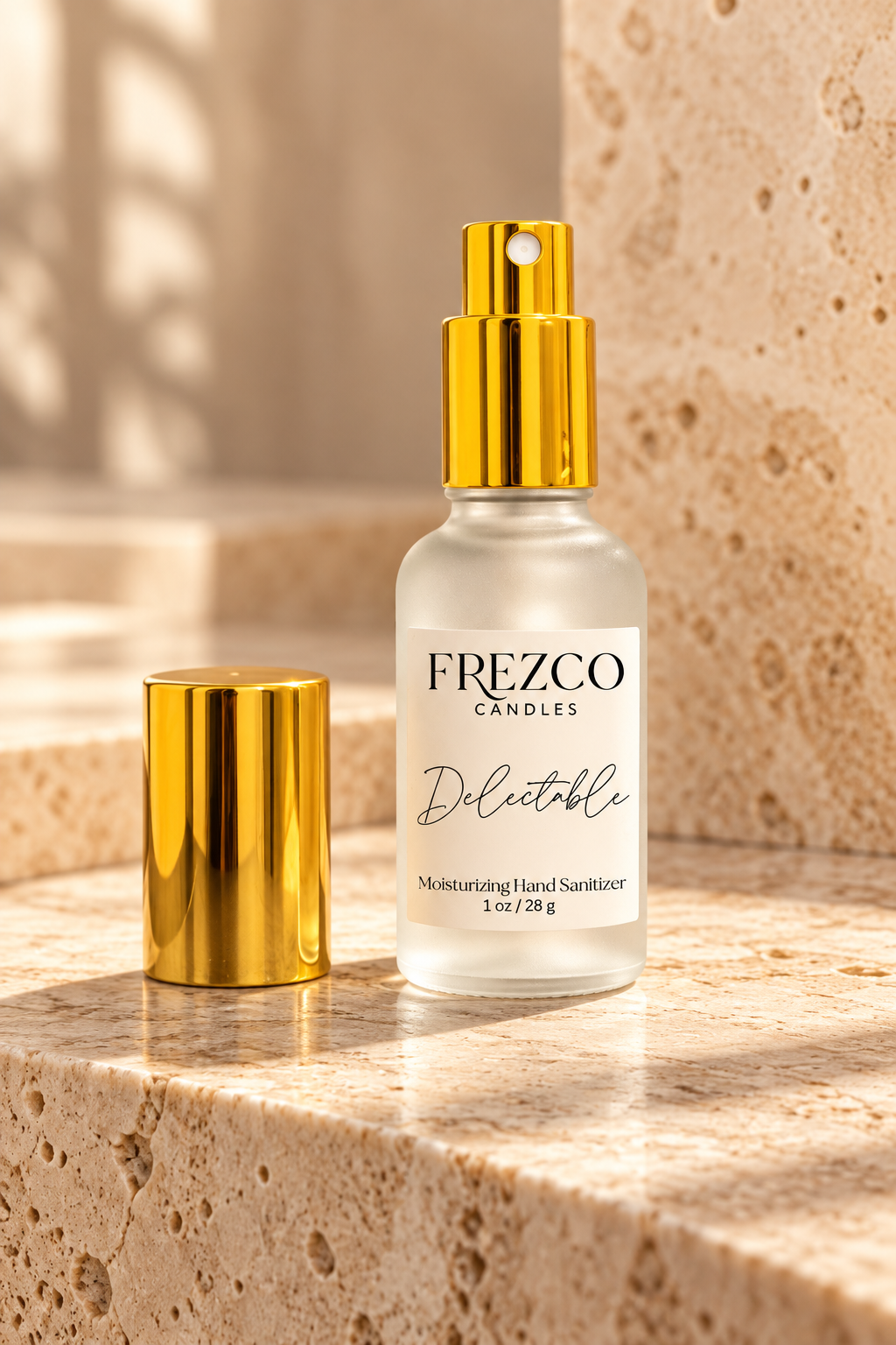 Delectable Moisturizing Hand Sanitizer Spray – 1 oz | Frezco Candles
