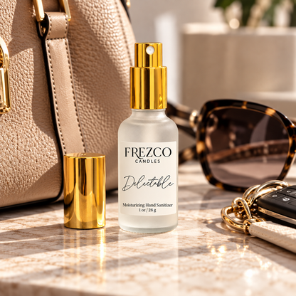 Delectable Moisturizing Hand Sanitizer Spray – 1 oz | Frezco Candles