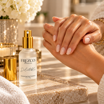 Delectable Moisturizing Hand Sanitizer Spray – 1 oz | Frezco Candles
