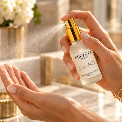 Delectable Moisturizing Hand Sanitizer Spray – 1 oz | Frezco Candles