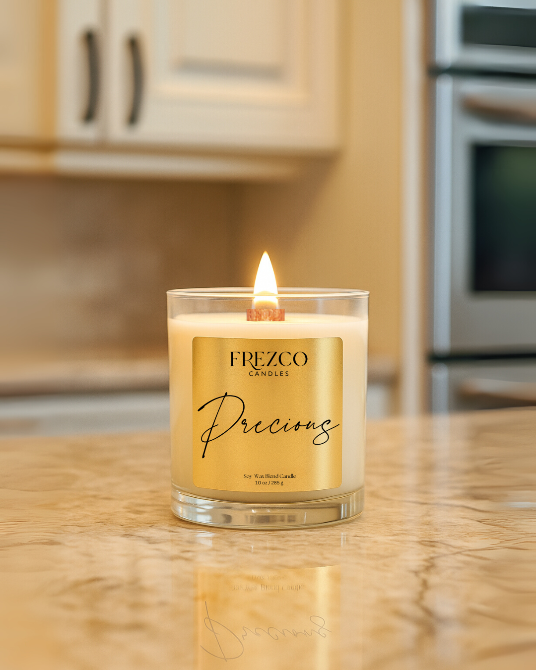 Precious 10oz Luxury Soy Candle – Mango, Summer Berries & Coconut Milk | Wood Wick, Clean-Burning Home Fragrance