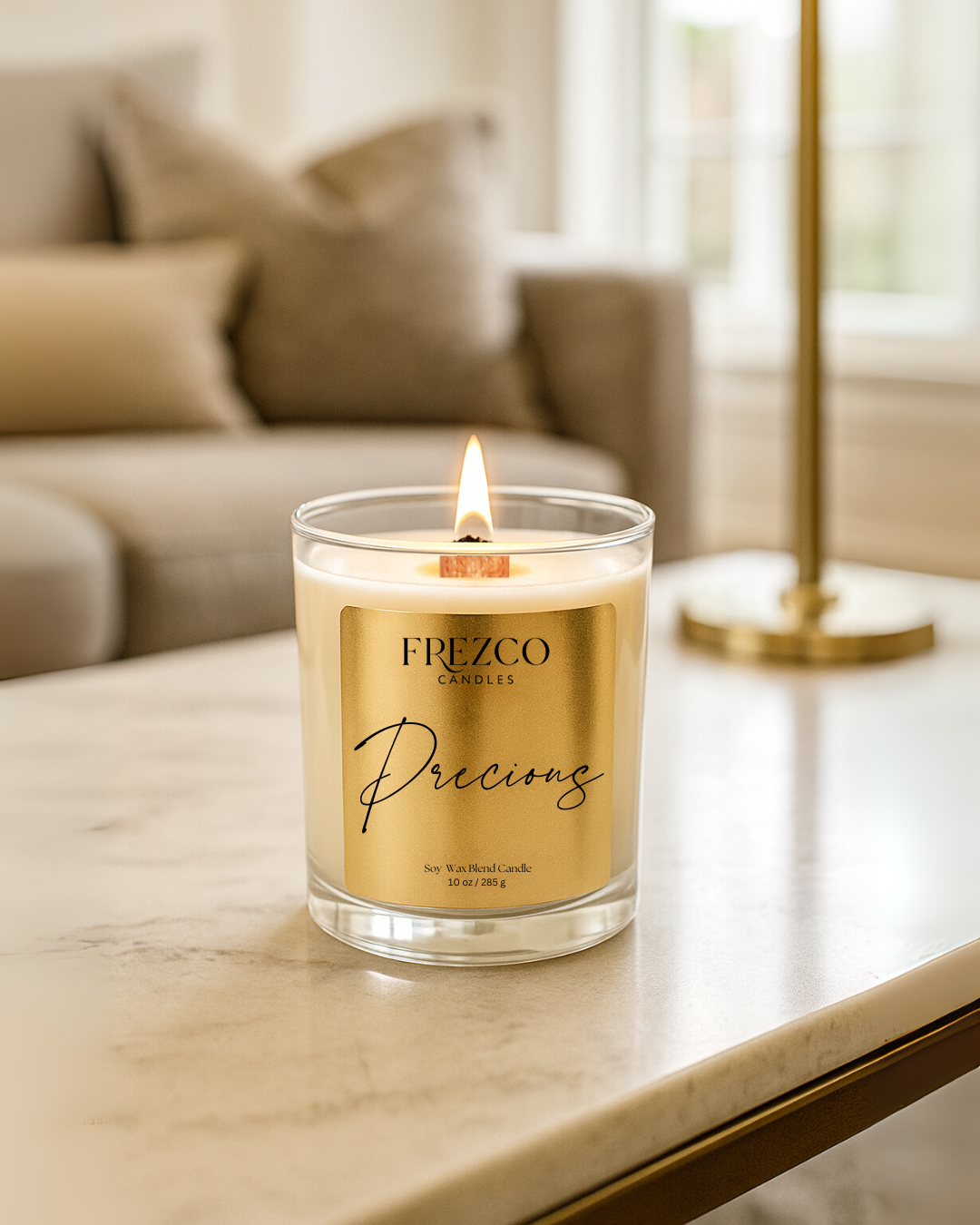 Precious 10oz Luxury Soy Candle – Mango, Summer Berries & Coconut Milk | Wood Wick, Clean-Burning Home Fragrance