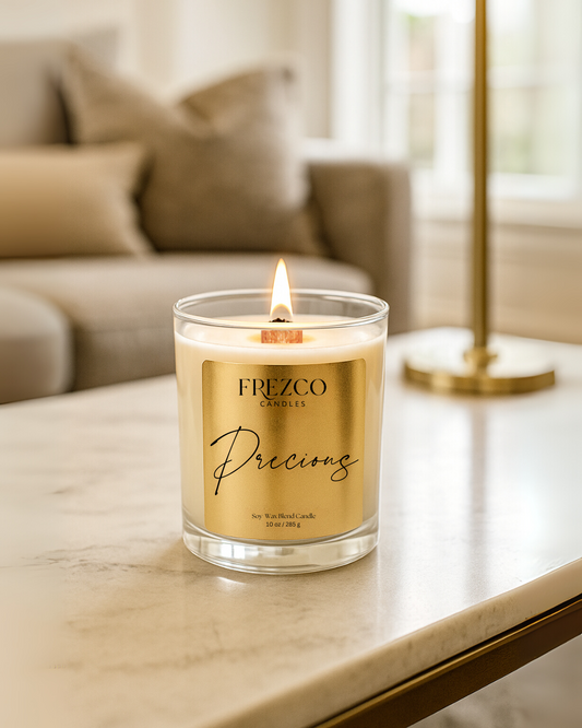 Precious 10oz Luxury Soy Candle – Mango, Summer Berries & Coconut Milk | Wood Wick, Clean-Burning Home Fragrance