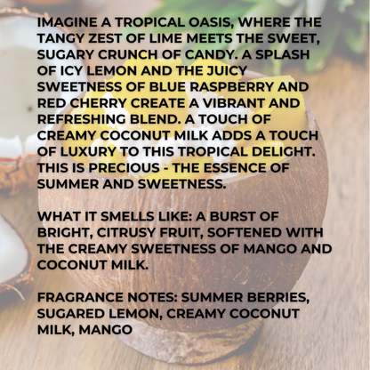 Precious – Mango, Berry & Coconut Natural Wax Candle | 6 oz Gift Size - Frezco Candles