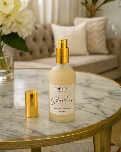 Ocean Breeze Room & Linen Spray | Coconut, Amber, Sandalwood | Shoreline by Frezco Candles - Frezco Candles