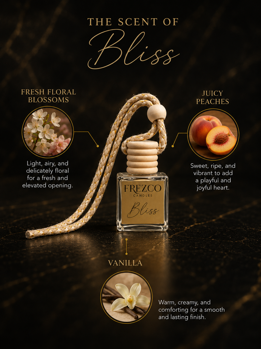Bliss Car Diffuser – Luxury Hanging Car Air Freshener by Frezco