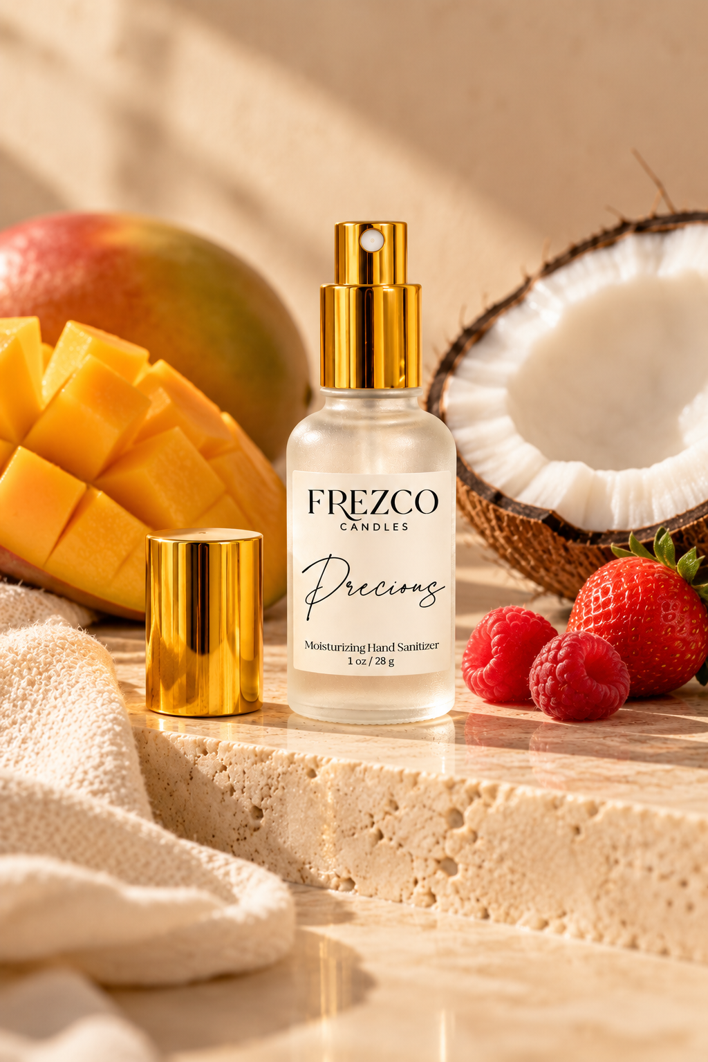 Precious Moisturizing Hand Sanitizer Spray – 1 oz | Frezco Candles