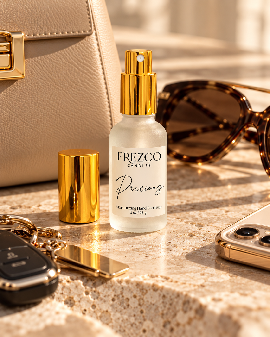 Precious Moisturizing Hand Sanitizer Spray – 1 oz | Frezco Candles