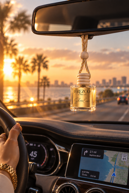 Shoreline Car Diffuser – Luxury Hanging Car Air Freshener by Frezco Candles